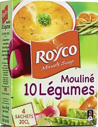 Casino Supermarchés Mouliné 10 légumes déshytraté Minute Soup offre