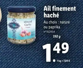 Lidl Ail finement haché offre