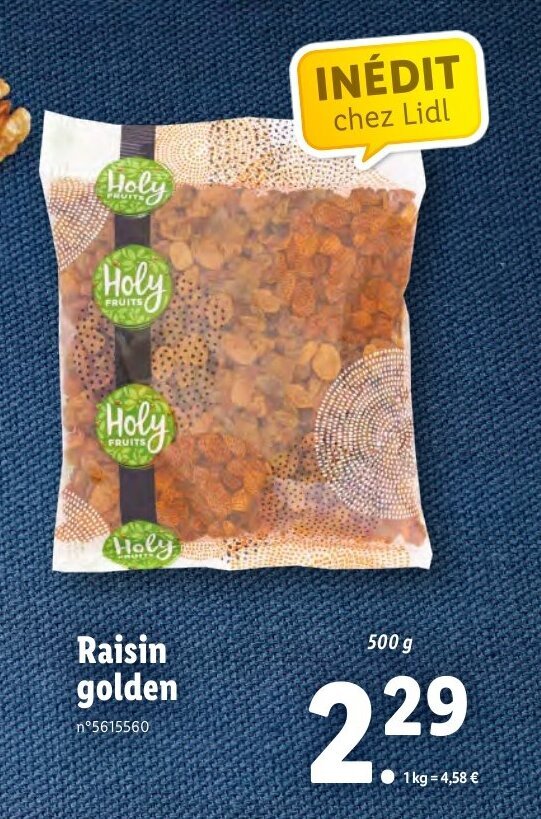 Promo Raisin golden chez Lidl
