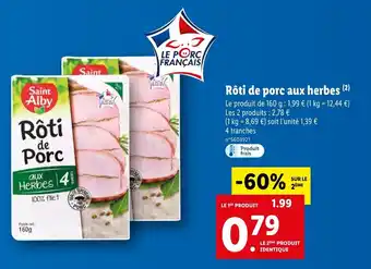 Lidl Rôti de porc aux herbes offre