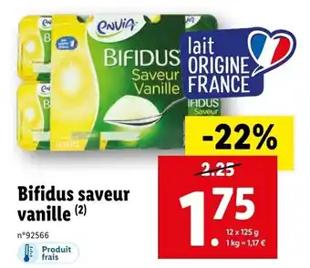 Lidl Bifidus saveur vanille offre