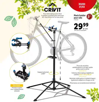Lidl Pied d'atelier pour vélo offre