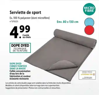 Serviette de sport