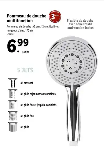 Lidl Pommeau de douche multifonction offre