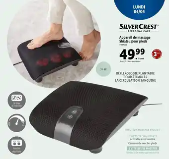 Lidl Appareil de massage shiatsu pour pieds offre