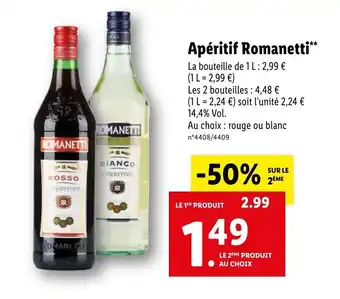 Lidl Apéritif romanetti offre