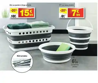 Maxi Bazar Le panier a linge pliable offre