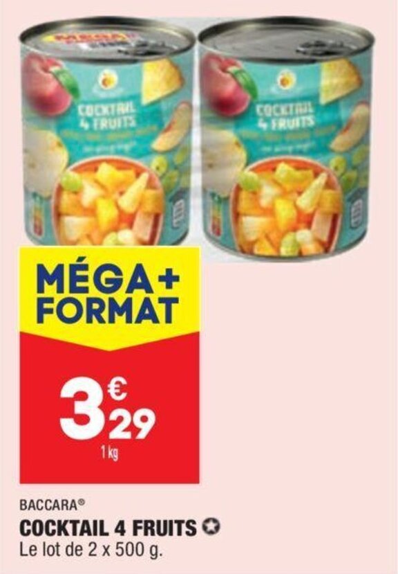 Promo Cocktail 4 fruits chez ALDI