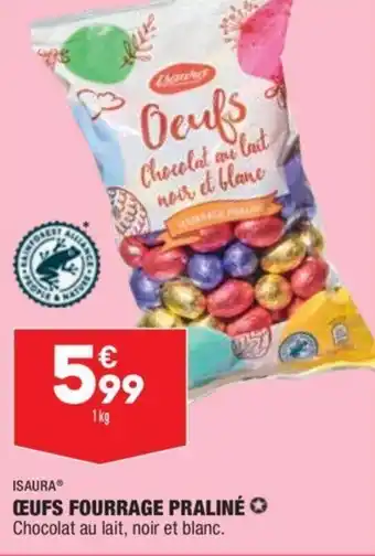ALDI Œufs fourrage praliné offre
