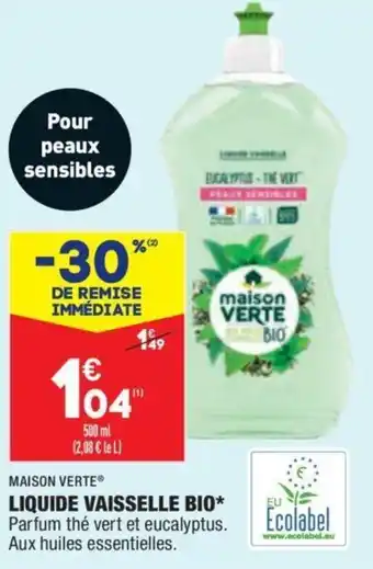 ALDI Liquide vaisselle bio offre