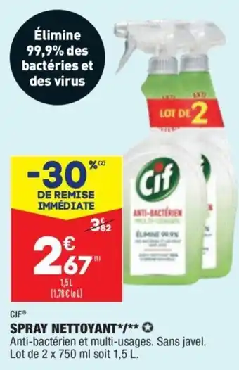 ALDI Spray nettoyant offre