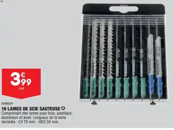 ALDI 10 Lames de scie sueteuse offre