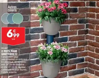 ALDI 2 pots pour gouttiére offre