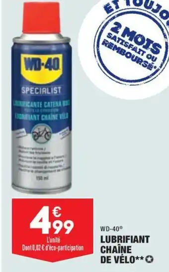 ALDI Lubrifiant chaine de vélo offre