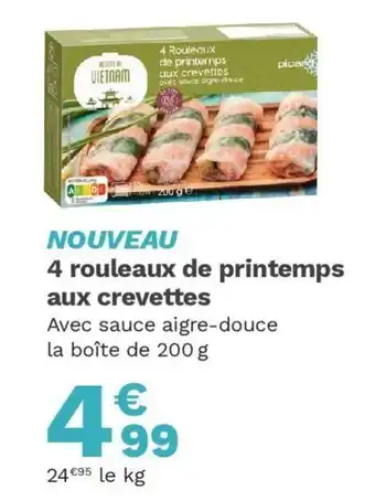 Picard 4 Rouleaux de printemps aux crevettes offre