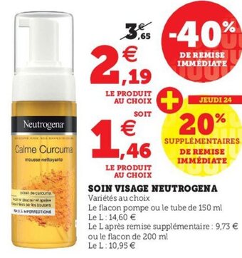 Super U Soin visage neutrogena offre