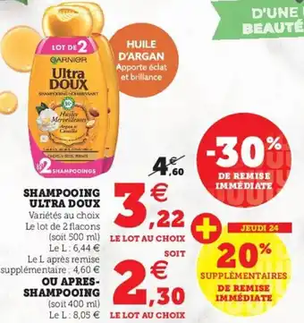 Super U Shampoo ultra doux offre