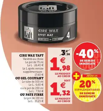 Cire wax taft