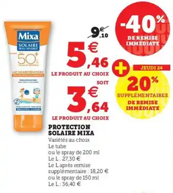 Protection solaire mixa