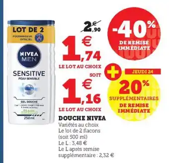 Super U Douche nivea offre