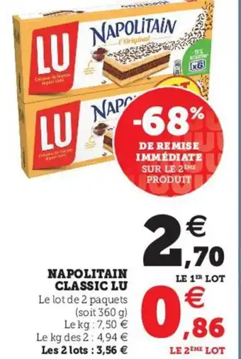 Super U Napolitain classic lu offre