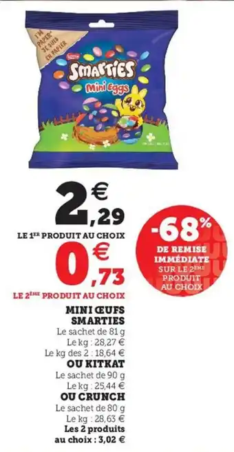 Super U Le 1 produit au choix offre