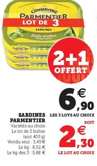 Super U Sardines parmentier offre