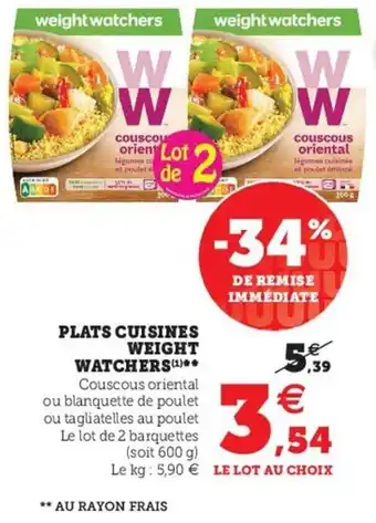 Super U Plats cuisines weight watchers offre