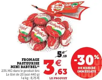 Super U Fromage pasteurise mini babybel offre