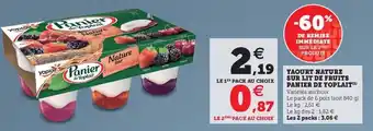 Super U Yaourt nature sur lit de fruits panier de yoplait offre