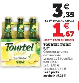 Super U Tourtel twist 0,0 offre