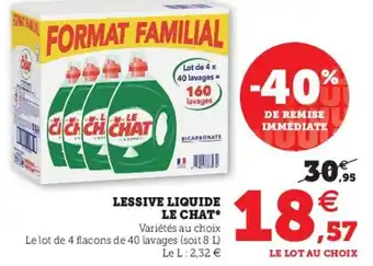 Super U Lessive liquide le chat offre