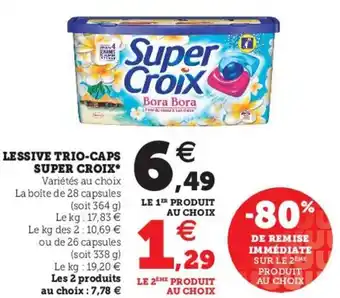 Super U Lessive trio-caps super groix offre