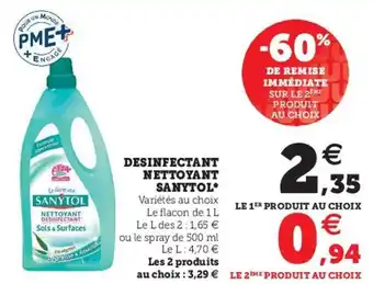 Super U Desinfectant nettoyant sanytol offre