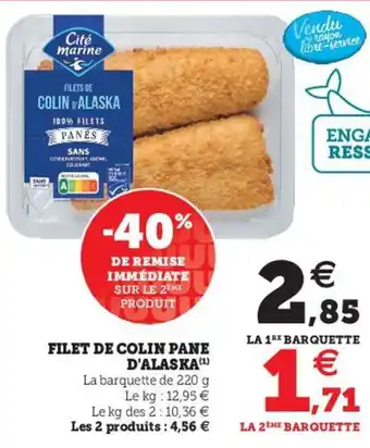 Super U Filet de colin pane d'alaska offre