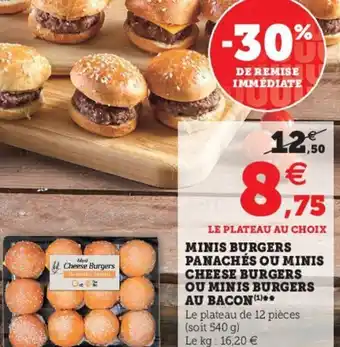 Super U Minis burgers panaches offre