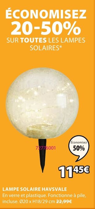 JYSK Lampe solaire havsvale offre