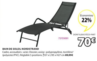JYSK Bain de soleil nordstrand offre