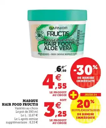 Hyper U Masque Hair Food Fructis offre