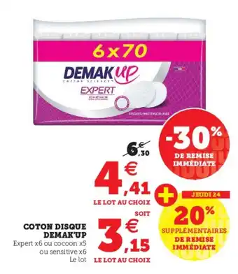 Hyper U Coton Disque offre