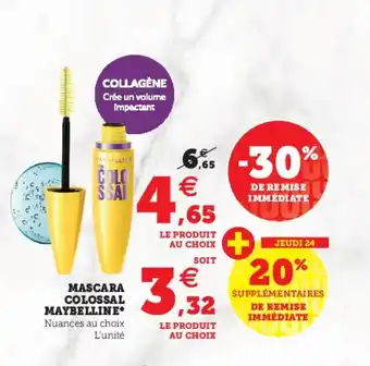 Hyper U Mascara Colossal offre