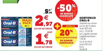 Hyper U Dentifrice Oral-B offre