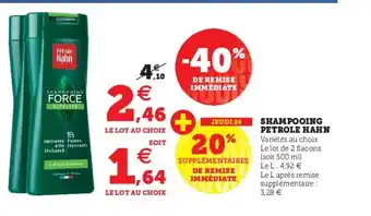 Hyper U Shampooing Petrole Hahn offre