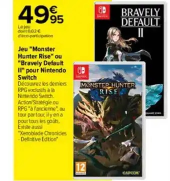 Carrefour Drive Jeu offre