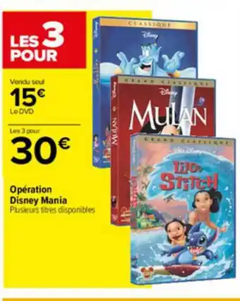 Carrefour Drive Opération Disney Mania offre