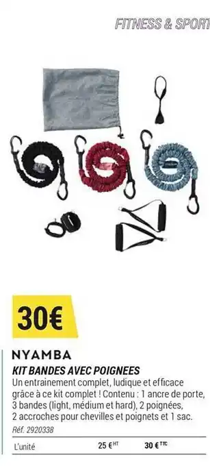 Decathlon Nyamba Kit Bandes Avec Poignées offre