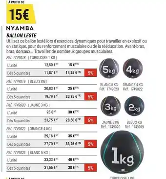 Decathlon Nyamba Ballon Leste offre