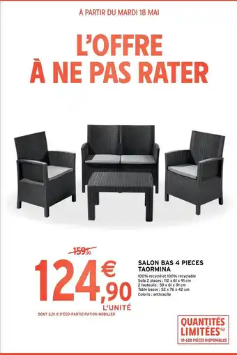 Intermarché Contact Salon Bas 4 Pièces Taormina offre