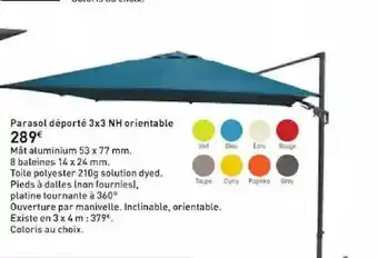 Mr Bricolage Parasol Déporté 3x3 Nh Orientable offre