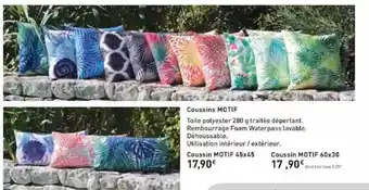 Mr Bricolage Coussins Motif offre
